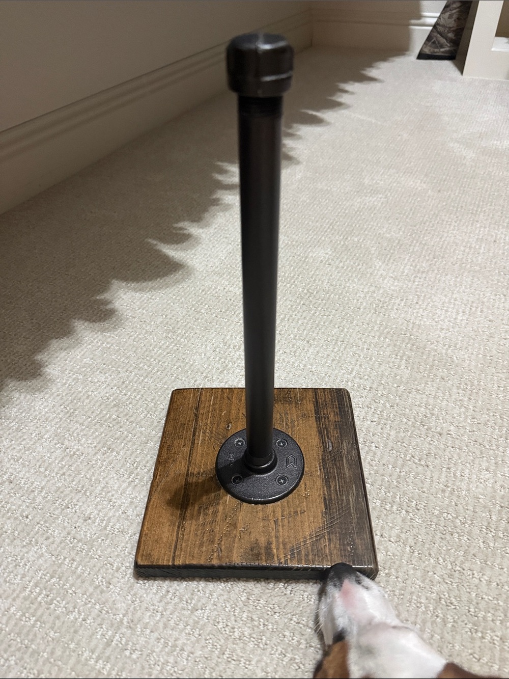 Rustic Black and Wood Paper Towel Holder - Unbranded